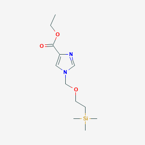 molecular formula C12H22N2O3Si B13667737 Ethyl 1-((2-(trimethylsilyl)ethoxy)methyl)-1H-imidazole-4-carboxylate 