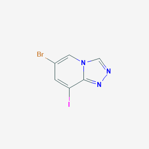 molecular formula C6H3BrIN3 B13667751 6-Bromo-8-iodo-[1,2,4]triazolo[4,3-a]pyridine 