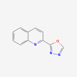 molecular formula C11H7N3O B13667761 2-(1,3,4-Oxadiazol-2-yl)quinoline CAS No. 65944-12-9