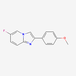molecular formula C14H11FN2O B13667820 6-Fluoro-2-(4-methoxyphenyl)imidazo[1,2-a]pyridine 