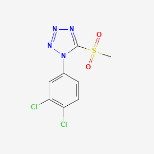 molecular formula C8H6Cl2N4O2S B13667849 1-(3,4-Dichlorophenyl)-5-(methylsulfonyl)-1H-tetrazole 