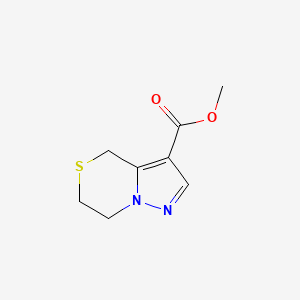 molecular formula C8H10N2O2S B13667889 Methyl 6,7-dihydro-4H-pyrazolo[5,1-c][1,4]thiazine-3-carboxylate 