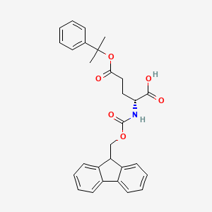 molecular formula C29H29NO6 B13667942 (R)-2-((((9H-Fluoren-9-yl)methoxy)carbonyl)amino)-5-oxo-5-((2-phenylpropan-2-yl)oxy)pentanoic acid 