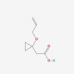 molecular formula C8H12O3 B1366795 2-(1-(Allyloxy)cyclopropyl)acetic acid 