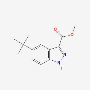 molecular formula C13H16N2O2 B13667950 Methyl 5-(tert-butyl)-1H-indazole-3-carboxylate 