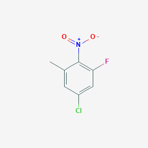 molecular formula C7H5ClFNO2 B13668009 5-Chloro-1-fluoro-3-methyl-2-nitrobenzene CAS No. 1805954-75-9
