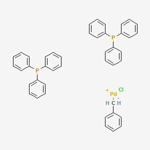 molecular formula C43H37ClP2Pd B1366809 trans-Benzyl(chloro)bis(triphenylphosphine)palladium(II) 