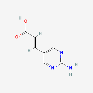 (2E)-3-(2-Aminopyrimidin-5-YL)acrylic acid