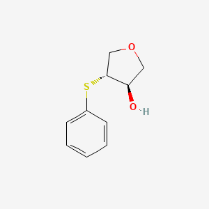 molecular formula C10H12O2S B1366814 (3R,4R)-4-(phenylsulfanyl)oxolan-3-ol 