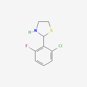 molecular formula C9H9ClFNS B1366821 2-(2-Chloro-6-fluorophenyl)thiazolidine 