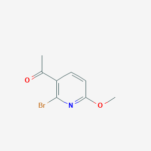 molecular formula C8H8BrNO2 B13668213 1-(2-Bromo-6-methoxypyridin-3-yl)ethanone 
