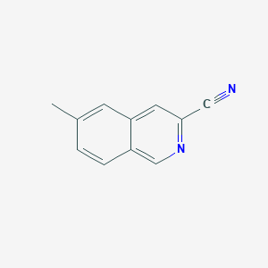 molecular formula C11H8N2 B13668231 6-Methylisoquinoline-3-carbonitrile 