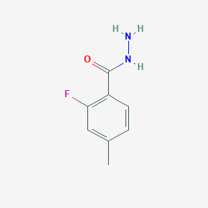 molecular formula C8H9FN2O B13668244 2-Fluoro-4-methylbenzohydrazide 