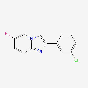 molecular formula C13H8ClFN2 B13668250 2-(3-Chlorophenyl)-6-fluoroimidazo[1,2-a]pyridine 