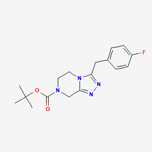 molecular formula C17H21FN4O2 B13668295 tert-Butyl 3-(4-fluorobenzyl)-5,6-dihydro-[1,2,4]triazolo[4,3-a]pyrazine-7(8H)-carboxylate 