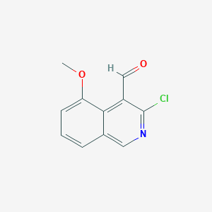 molecular formula C11H8ClNO2 B13668372 3-Chloro-5-methoxyisoquinoline-4-carbaldehyde 