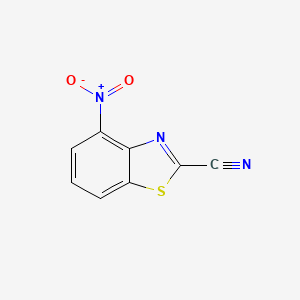 molecular formula C8H3N3O2S B13668380 4-Nitrobenzo[d]thiazole-2-carbonitrile 