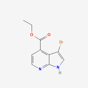 molecular formula C10H9BrN2O2 B13668385 Ethyl 3-bromo-1H-pyrrolo[2,3-b]pyridine-4-carboxylate 