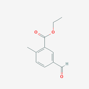 molecular formula C11H12O3 B13668440 Ethyl 5-formyl-2-methylbenzoate 