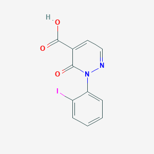 molecular formula C11H7IN2O3 B13668499 2-(2-Iodophenyl)-3-oxo-2,3-dihydropyridazine-4-carboxylic acid 