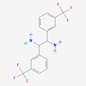 molecular formula C16H14F6N2 B13668519 (1R,2R)-1,2-bis(3-(trifluoromethyl)phenyl)ethane-1,2-diamine 