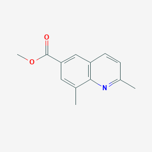 molecular formula C13H13NO2 B13668523 Methyl 2,8-dimethylquinoline-6-carboxylate 