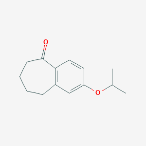 molecular formula C14H18O2 B13668543 2-Isopropoxy-6,7,8,9-tetrahydro-5H-benzo[7]annulen-5-one 