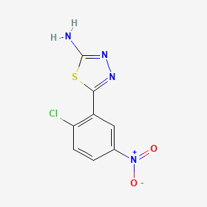molecular formula C8H5ClN4O2S B1366856 5-(2-氯-5-硝基苯基)-1,3,4-噻二唑-2-胺 CAS No. 299936-71-3