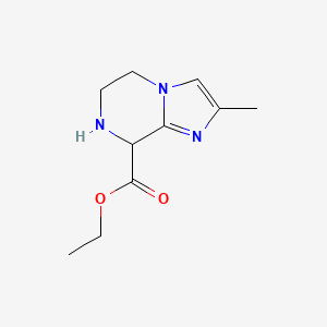 molecular formula C10H15N3O2 B13668622 Ethyl 2-methyl-5,6,7,8-tetrahydroimidazo[1,2-a]pyrazine-8-carboxylate 