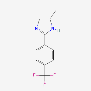 molecular formula C11H9F3N2 B13668626 5-methyl-2-[4-(trifluoromethyl)phenyl]-1H-imidazole 