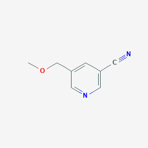 molecular formula C8H8N2O B13668628 5-(Methoxymethyl)nicotinonitrile 