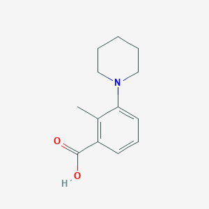 molecular formula C13H17NO2 B1366863 2-Methyl-3-(1-piperidinyl)benzoic Acid CAS No. 886501-22-0