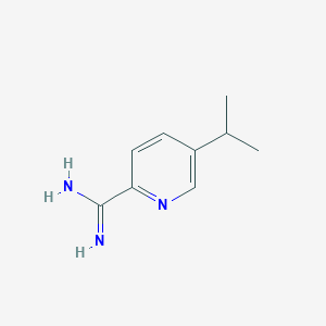 molecular formula C9H13N3 B13668639 5-Isopropylpicolinimidamide 