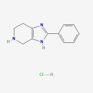 molecular formula C12H14ClN3 B13668645 2-Phenyl-4,5,6,7-tetrahydro-3H-imidazo[4,5-c]pyridine hydrochloride 