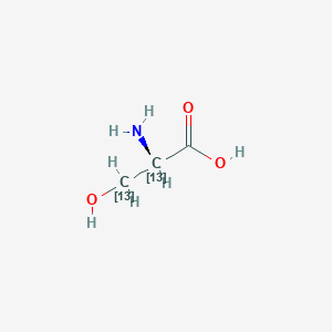 molecular formula C3H7NO3 B1366868 (2S)-2-amino-3-hydroxy(2,3-13C2)propanoic acid 
