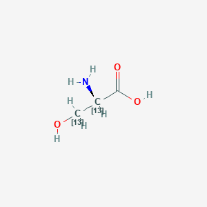 molecular formula C3H7NO3 B1366868 L-Serine-2,3-13C2, 99 atom % 13C 