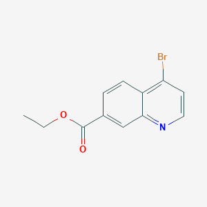 molecular formula C12H10BrNO2 B13668752 Ethyl 4-bromoquinoline-7-carboxylate 