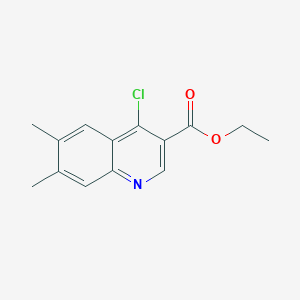 molecular formula C14H14ClNO2 B1366877 Ethyl 4-chloro-6,7-dimethylquinoline-3-carboxylate CAS No. 26893-15-2