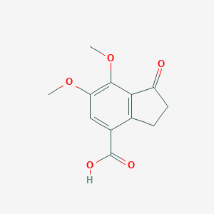 molecular formula C12H12O5 B136688 6,7-Dimethoxy-1-oxo-2,3-dihydro-1H-indene-4-carboxylic acid CAS No. 148050-74-2