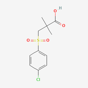 molecular formula C11H13ClO4S B1366881 3-(4-Chlorobenzenesulfonyl)-2,2-dimethylpropionic acid 