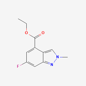 molecular formula C11H11FN2O2 B13668836 Ethyl 6-fluoro-2-methyl-2H-indazole-4-carboxylate 
