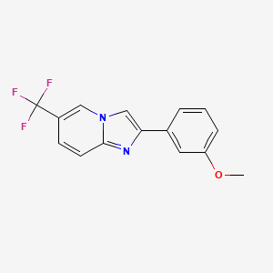 molecular formula C15H11F3N2O B13668842 2-(3-Methoxyphenyl)-6-(trifluoromethyl)imidazo[1,2-a]pyridine 