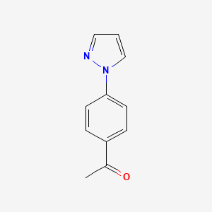 molecular formula C11H10N2O B1366886 4'-(1-Pyrazolyl)acetophenone CAS No. 25699-98-3
