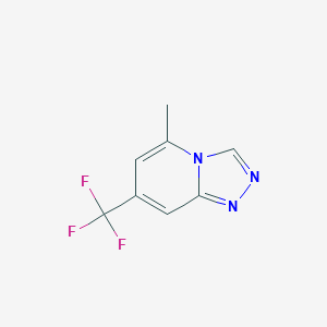molecular formula C8H6F3N3 B13668874 5-Methyl-7-(trifluoromethyl)-[1,2,4]triazolo[4,3-a]pyridine 