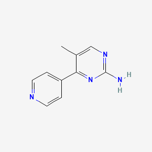 molecular formula C10H10N4 B13668891 5-Methyl-4-(4-pyridyl)pyrimidin-2-amine 
