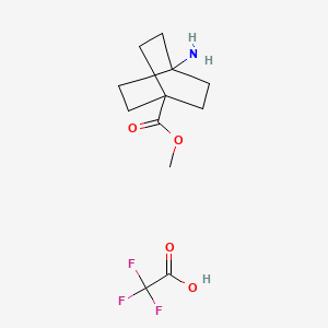 molecular formula C12H18F3NO4 B13668893 Methyl 4-aminobicyclo[2.2.2]octane-1-carboxylate 2,2,2-trifluoroacetate 