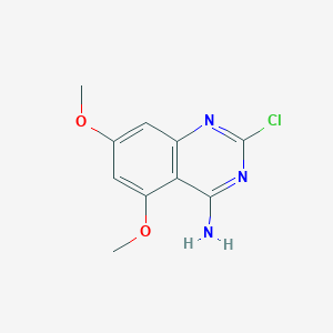 molecular formula C10H10ClN3O2 B13668895 2-Chloro-5,7-dimethoxyquinazolin-4-amine 