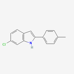 molecular formula C15H12ClN B13668896 6-Chloro-2-(p-tolyl)-1H-indole 