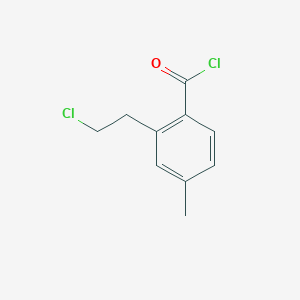 molecular formula C10H10Cl2O B13668907 2-(2-Chloroethyl)-4-methylbenzoyl chloride 