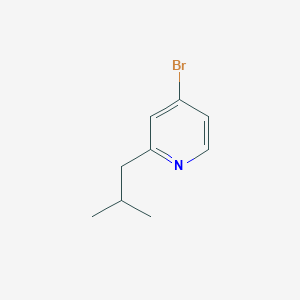 molecular formula C9H12BrN B13668939 4-Bromo-2-isobutylpyridine 